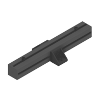 MODULAR SOLUTIONS ELITE CABLE MANAGEMENT CABLE TRAY SUPPORT 45X45 X 350 FLAT MATTE BLACK